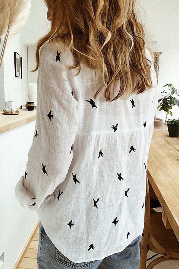 Stilla | Bluse med printmønster