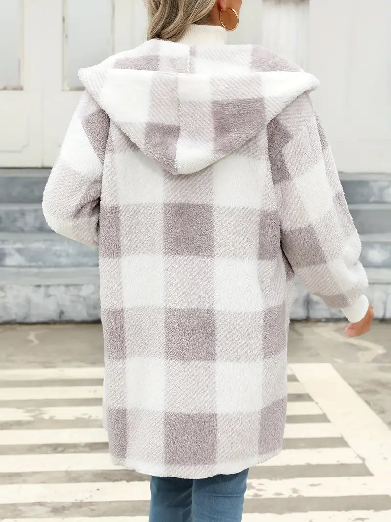 Stilla | Blød Fleece Hættepullover Cardigan