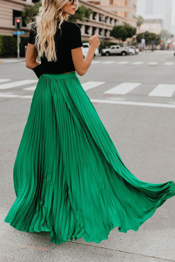 Stilla | for Eternity Plisseret Maxi Nederdel