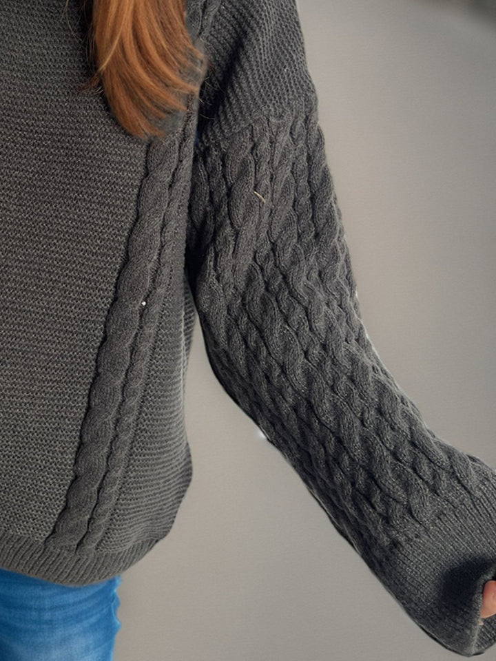 Stilla | Snippet Pullover med Lange Ærmer og Rund Halsudskæring