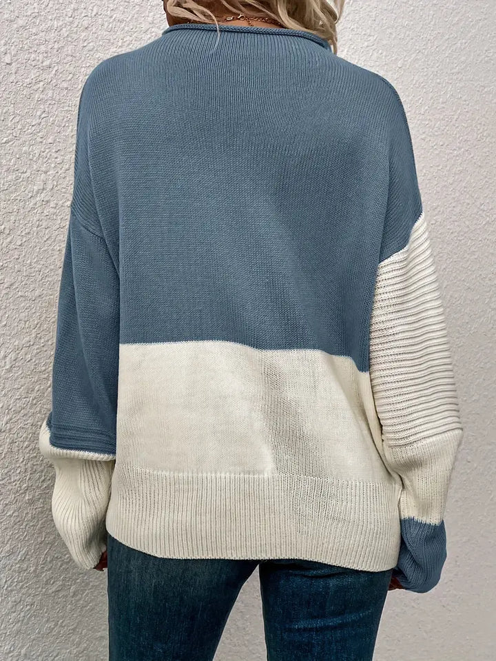 Stilla | Pullover Dame Af Farveblokstrik