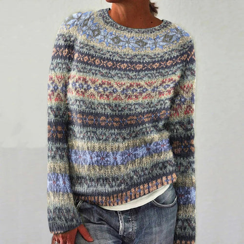 Stilla | Pullover med geometrisk mønster i vintage stil
