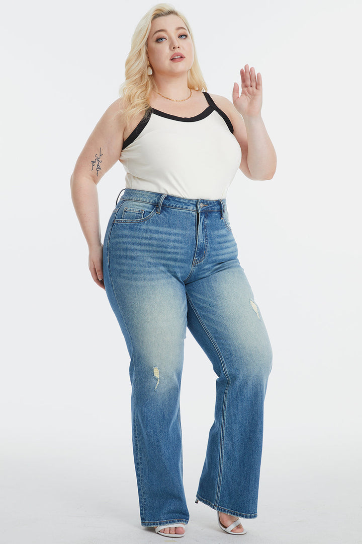 Stilla | Fuld størrelse ultra høj talje gradient bootcut jeans