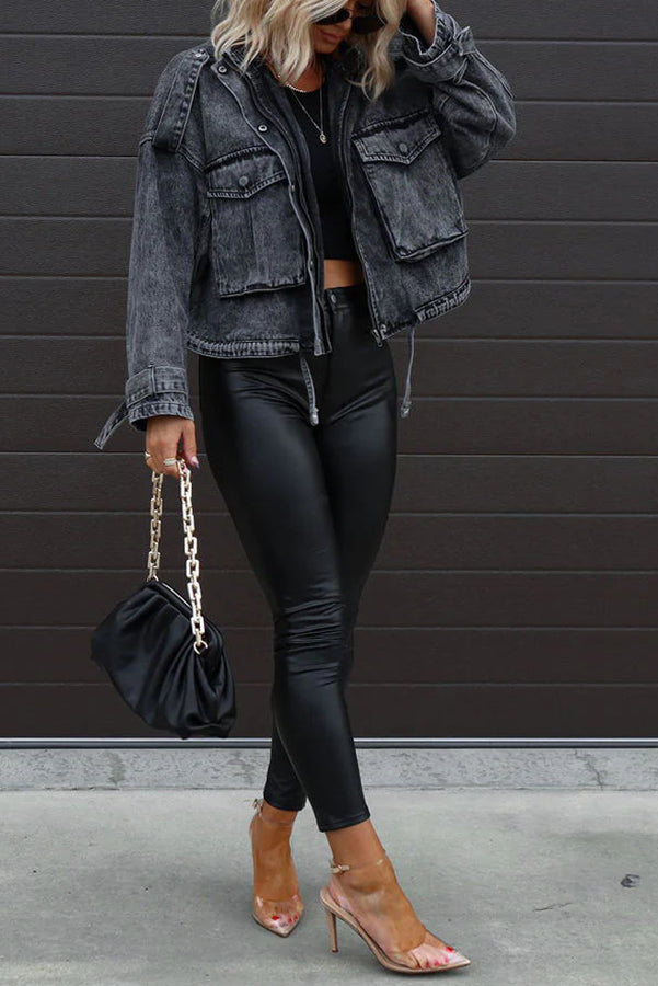 Stilla | Better Today Mineral Wash Denim Lommer Jakke