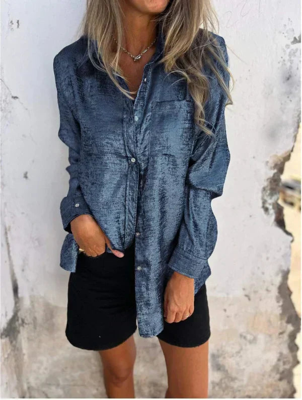 Stilla | Skjorte bluse Wildleder Optik