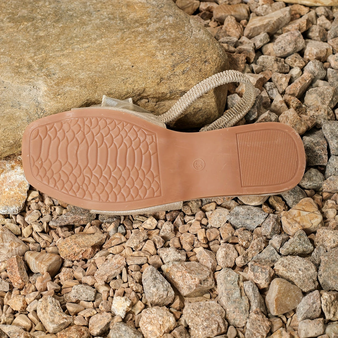 Stilla | Elegante Kunstige Sandaler Med Sløjfer, Remme Og Elastiske