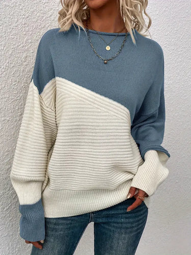 Stilla | Pullover Dame Af Farveblokstrik