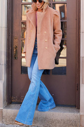Stilla | Chilly Fall Days Sherpa Fleece Dobbeltbrystet Frakke