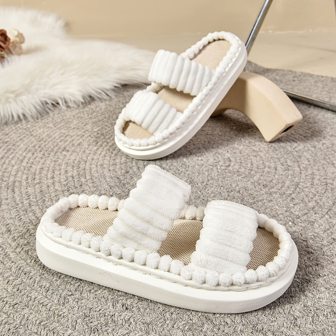 Stilla | Dame Tofarvede Sandaler Stof Med Striber