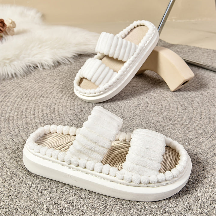 Stilla | Dame Tofarvede Sandaler Stof Med Striber