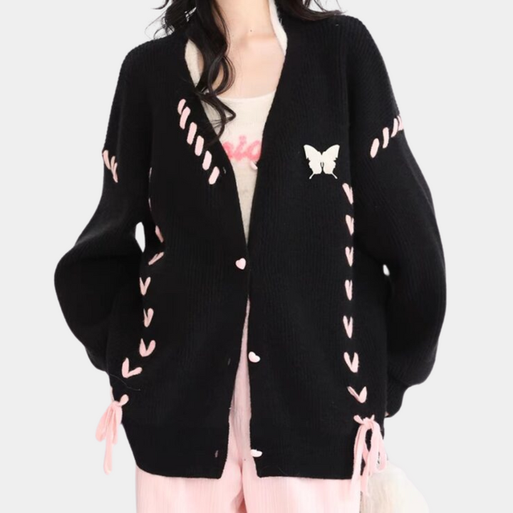 Stilla | Læderagtig og elegant cardigan til damer