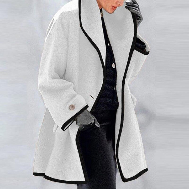 Stilla | Frakke Uldblanding Oversized Pasform Draperet Krave Lang Stil