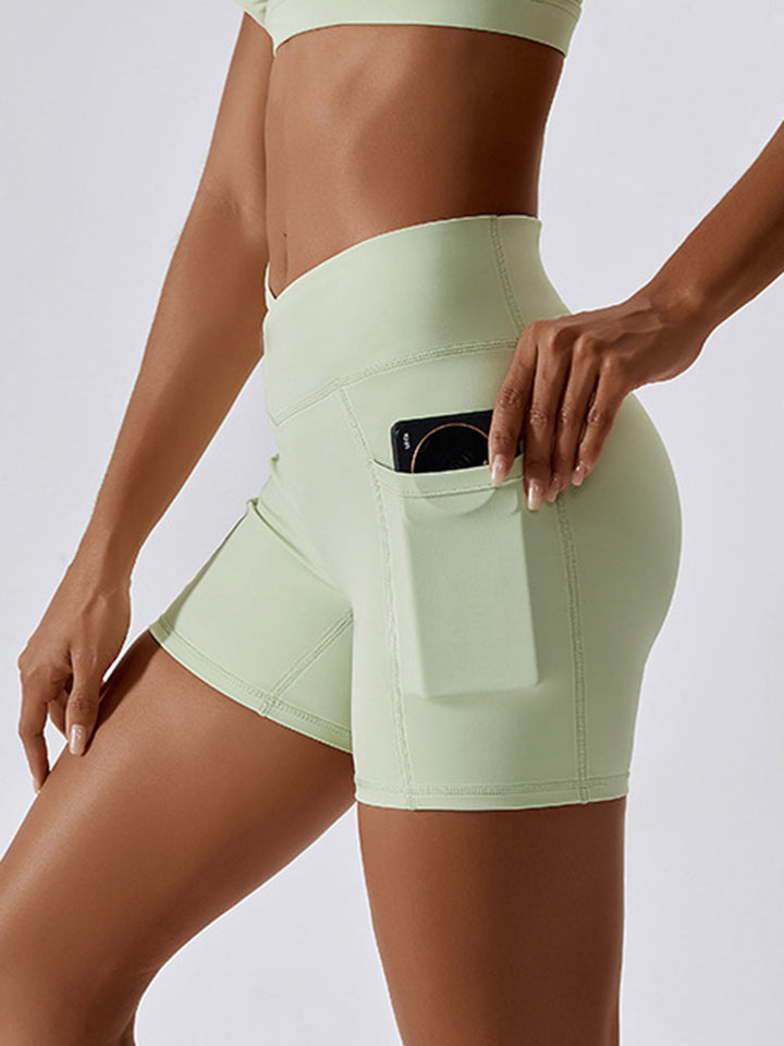 Stilla | Lommer Høj Talje Aktive Shorts