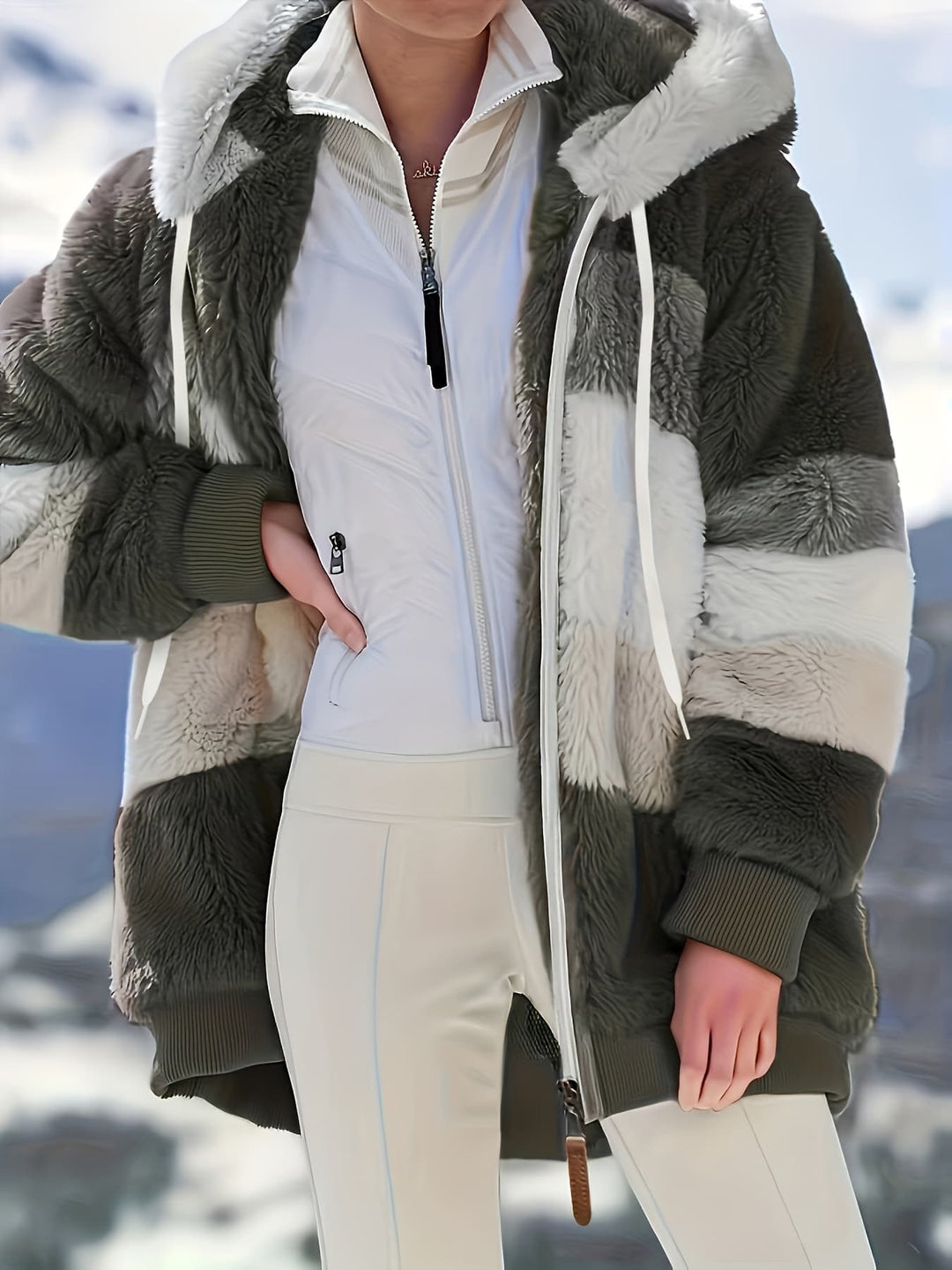 Stilla | Fuzzy jakke til kolde dage