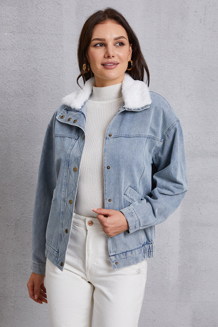 Stilla | Down Collared Neck Denim Jacket