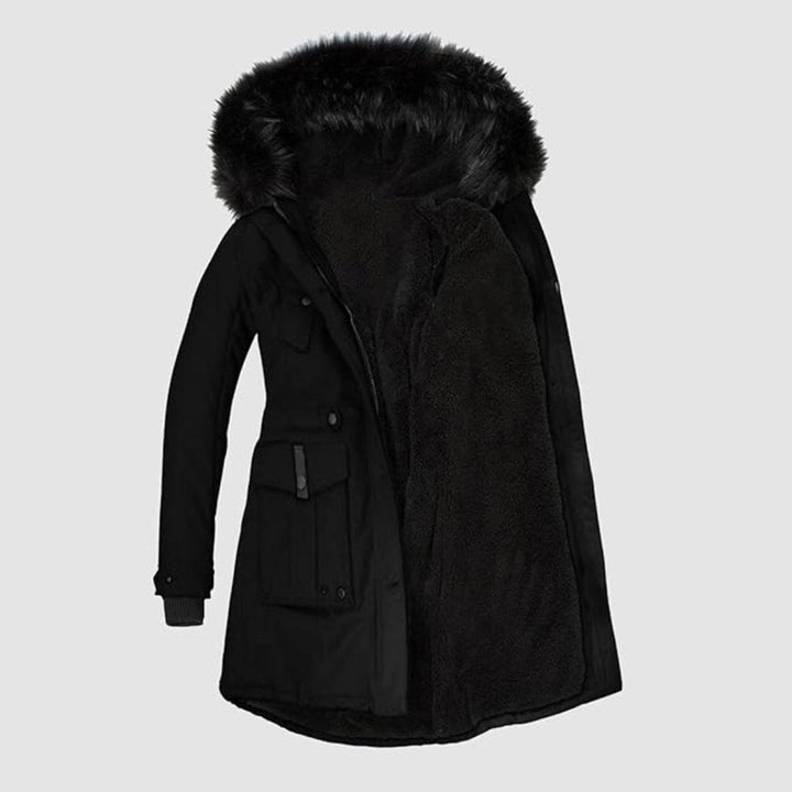 Stilla | Elegant Frakke Med Fake Fur Kant