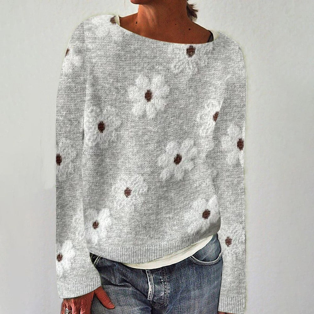 Stilla | Moderne Sweater Med Lange Ærmer og Tryk