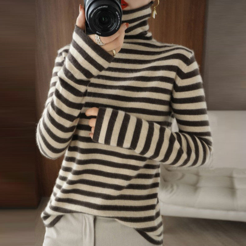 Stilla | Pull Colt Stribet i Neutral og Kaffe Farve