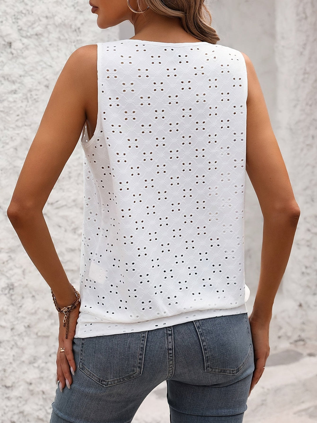 Stilla | Broderet Sommer Top Uden Ærmer