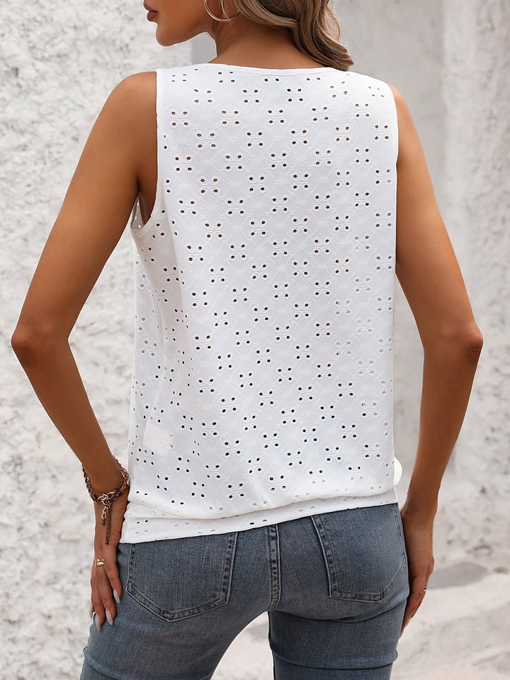 Stilla | Broderet Sommer Top Uden Ærmer