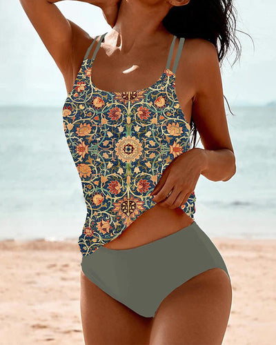 Stilla | Moderne Tankini Med Print Stropper