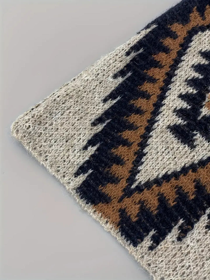 Stilla | Damen Cardigan Med Etnisk Tryk