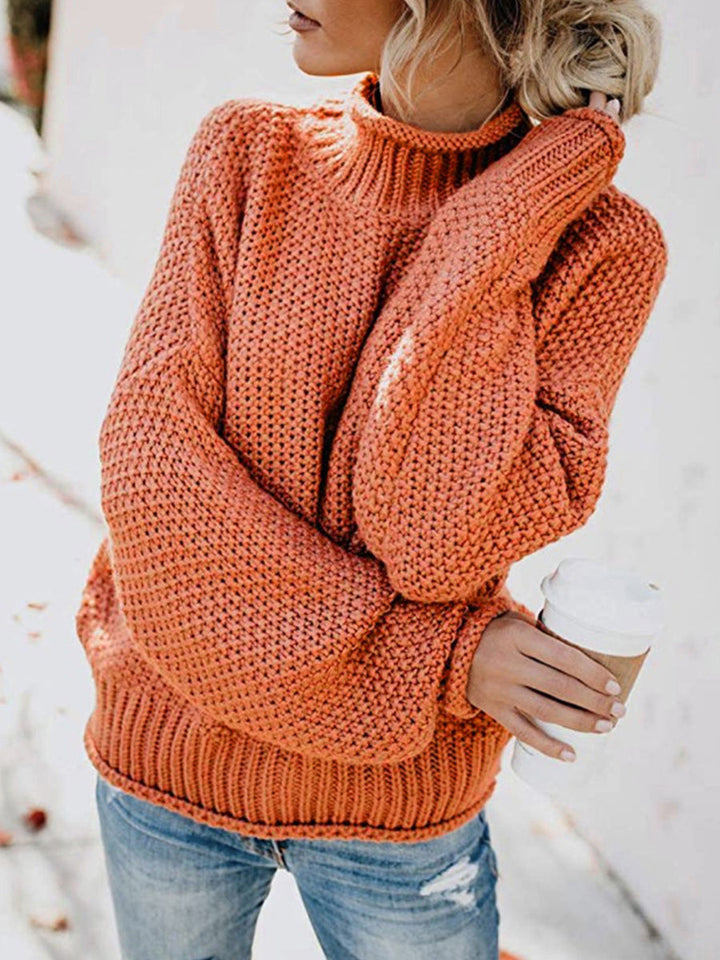 Stilla | Pullover med rullekrave og faldende skuldre