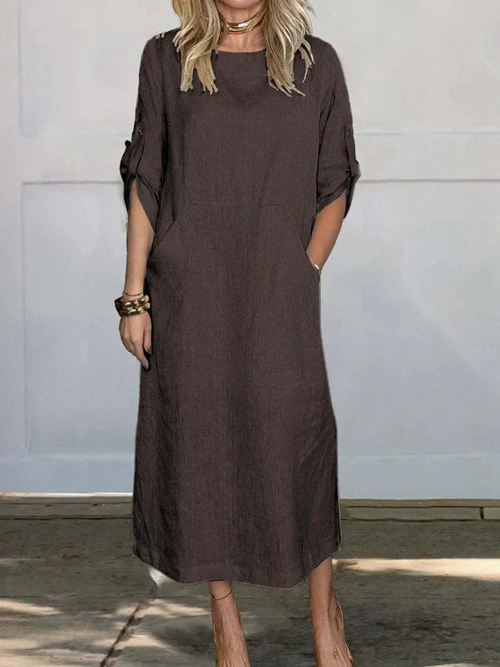 Stilla | Langes Kleid Mit Taschen