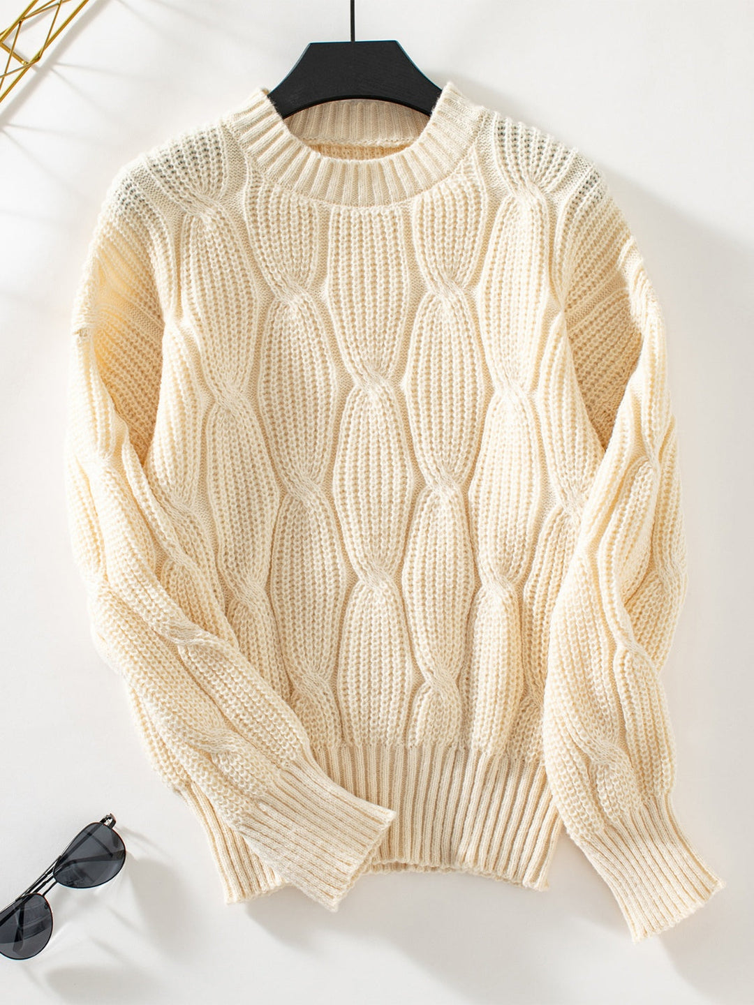 Stilla | Pullover med rund halsudskæring og dybe skuldre