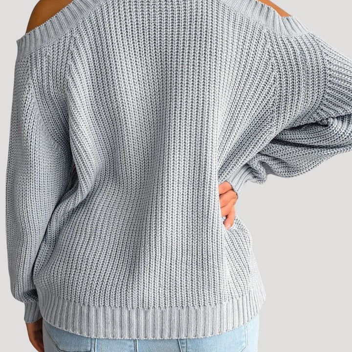 Stilla | Kold Shoulder Strikket Trøje