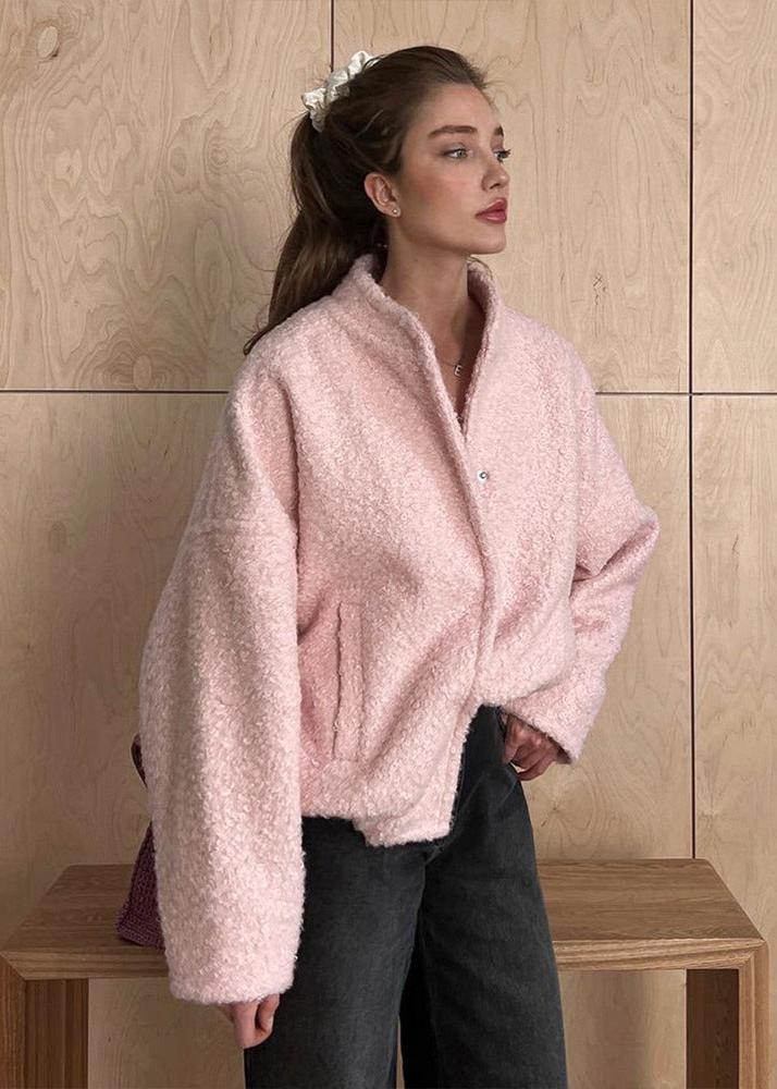 Stilla | Rosa Drop Shoulder Ståkravejakke