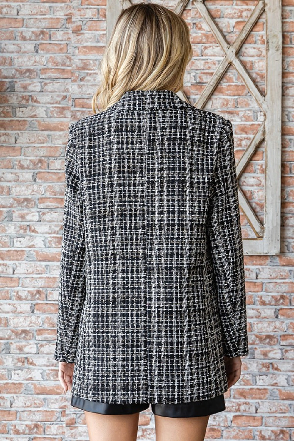 Stilla | Første Kærlighed Blazer i Normalstørrelse Med En Knap Af Lurex Blandingsstof
