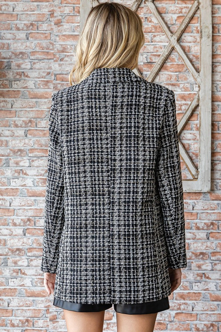 Stilla | Første Kærlighed Blazer i Normalstørrelse Med En Knap Af Lurex Blandingsstof
