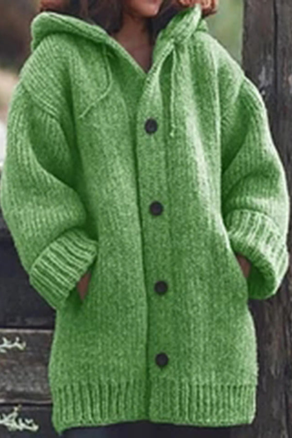 Stilla | All Day Everyday Cozy Lomme Hætte Strikketrøje