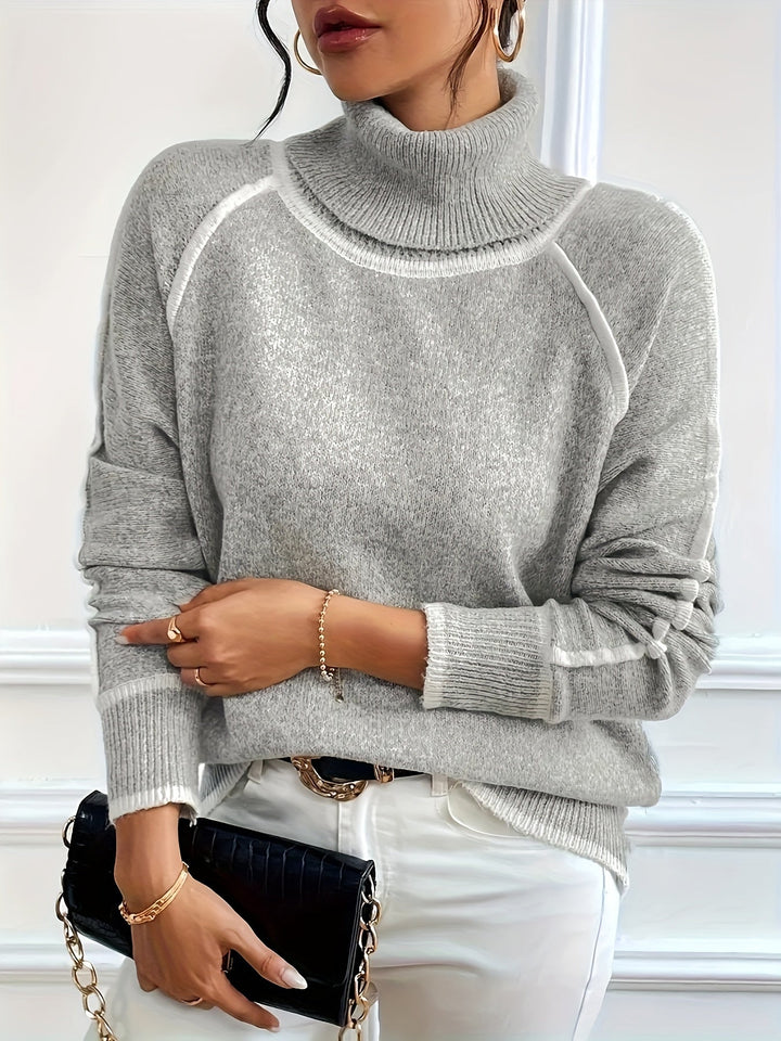Stilla | Løs Pullover Med Rullekrave Til Damer