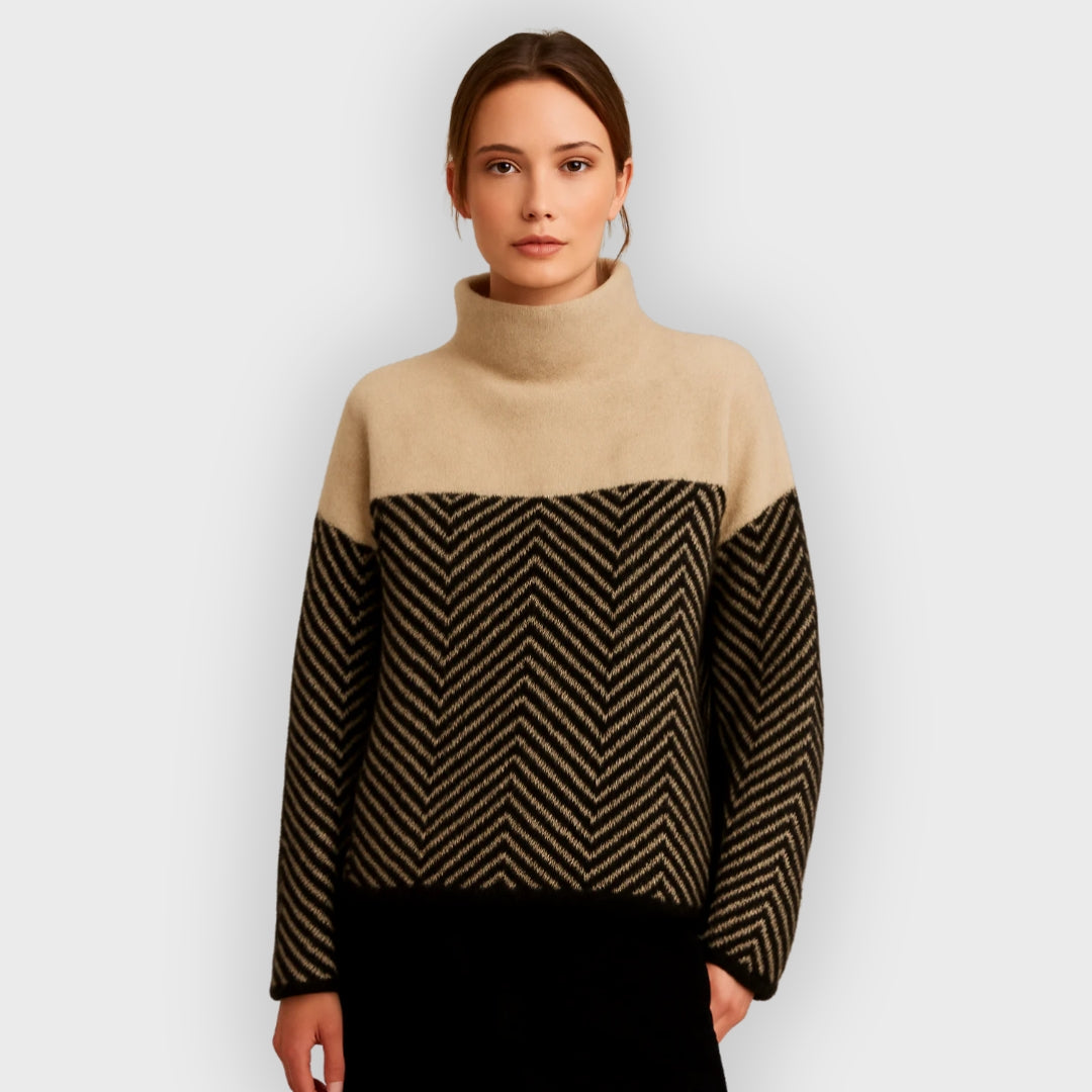Stilla | Rullekrave sweater ribkanter