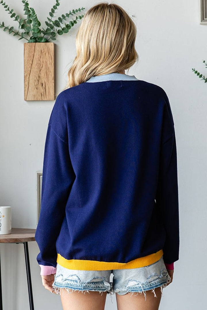 Stilla | Pullover med lange ærmer og ribbet rundhalset udforskning First Love