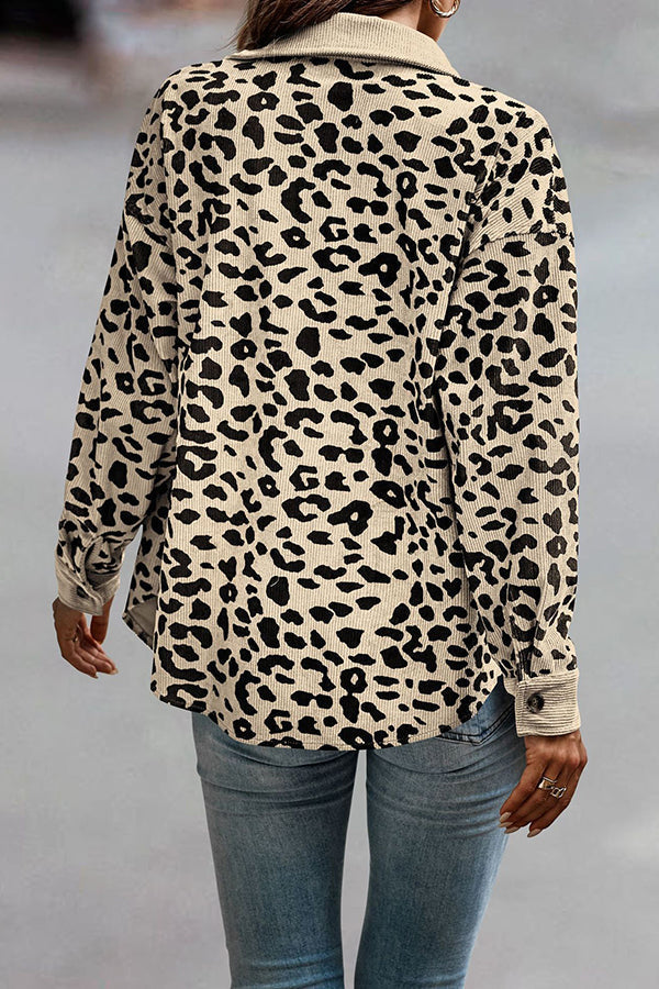 Stilla | No Limitations Lomme Leopard Corduroy Shacket