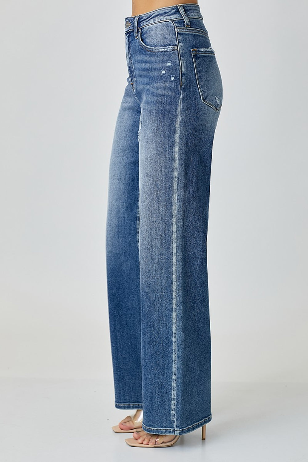 Stilla | Høj Talje Bred Ben Jeans