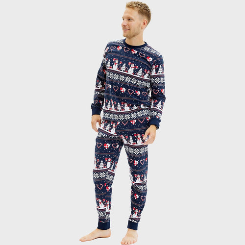 Stilla | Julehjerte Julepyjamas Marineblå Herre