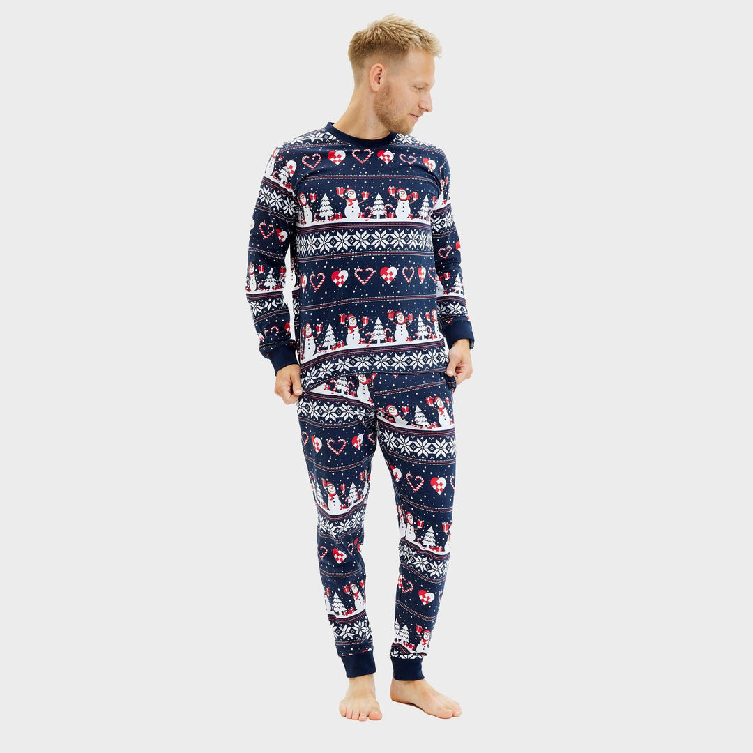 Stilla | Julehjerte Julepyjamas Marineblå Herre