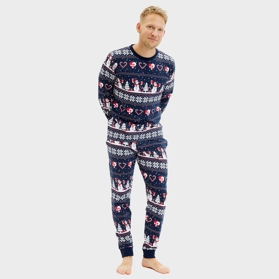 Stilla | Julehjerte Julepyjamas Marineblå Herre