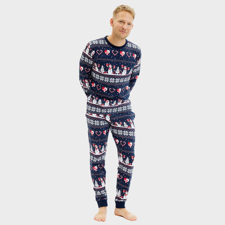Stilla | Julehjerte Julepyjamas Marineblå Herre
