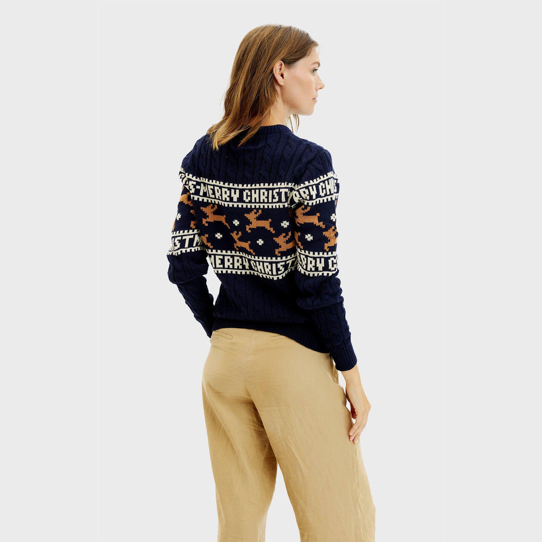 Stilla | Den elegante julesweater blå damer
