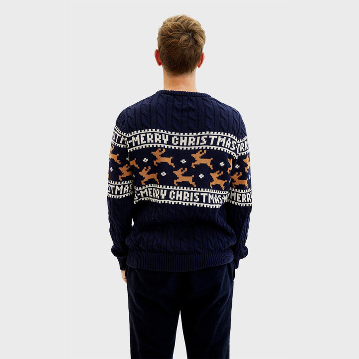 Stilla | Den elegante julesweater Blå Herrer