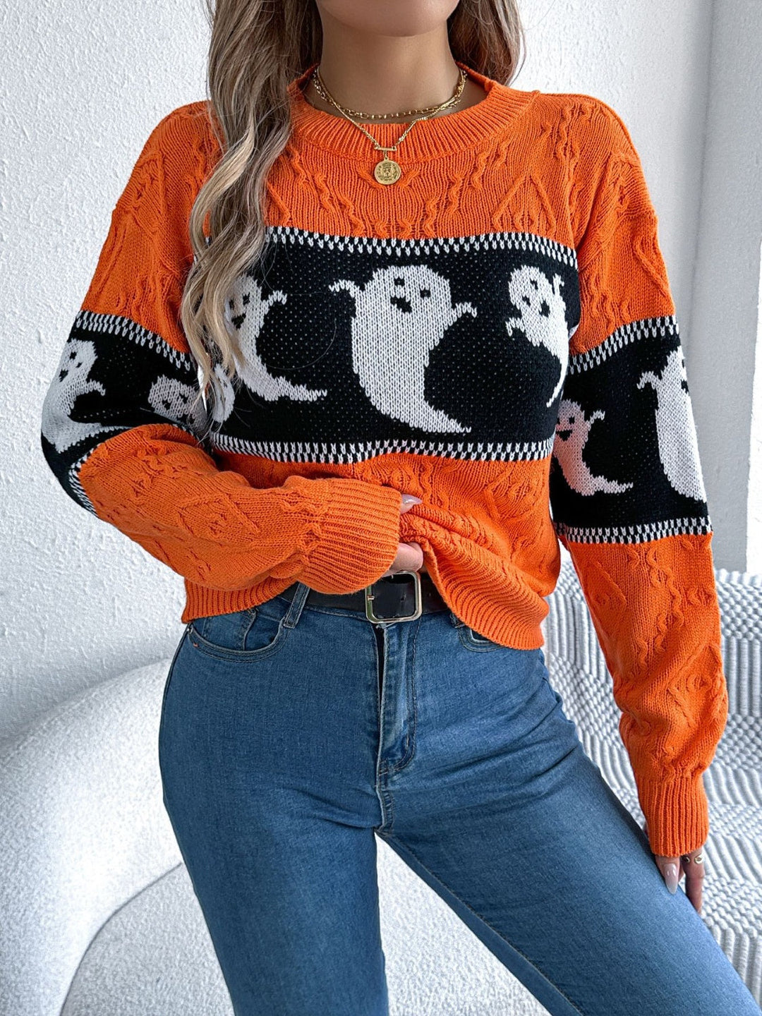 Stilla | Langærmet Pullover Med Rund Halsudskæring Ghost
