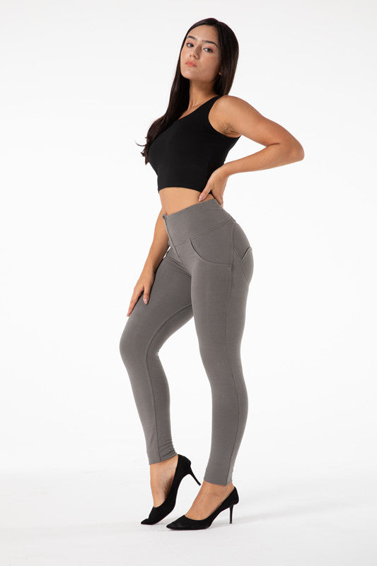 Stilla | Stramme Grå Leggings Med Høj Talje