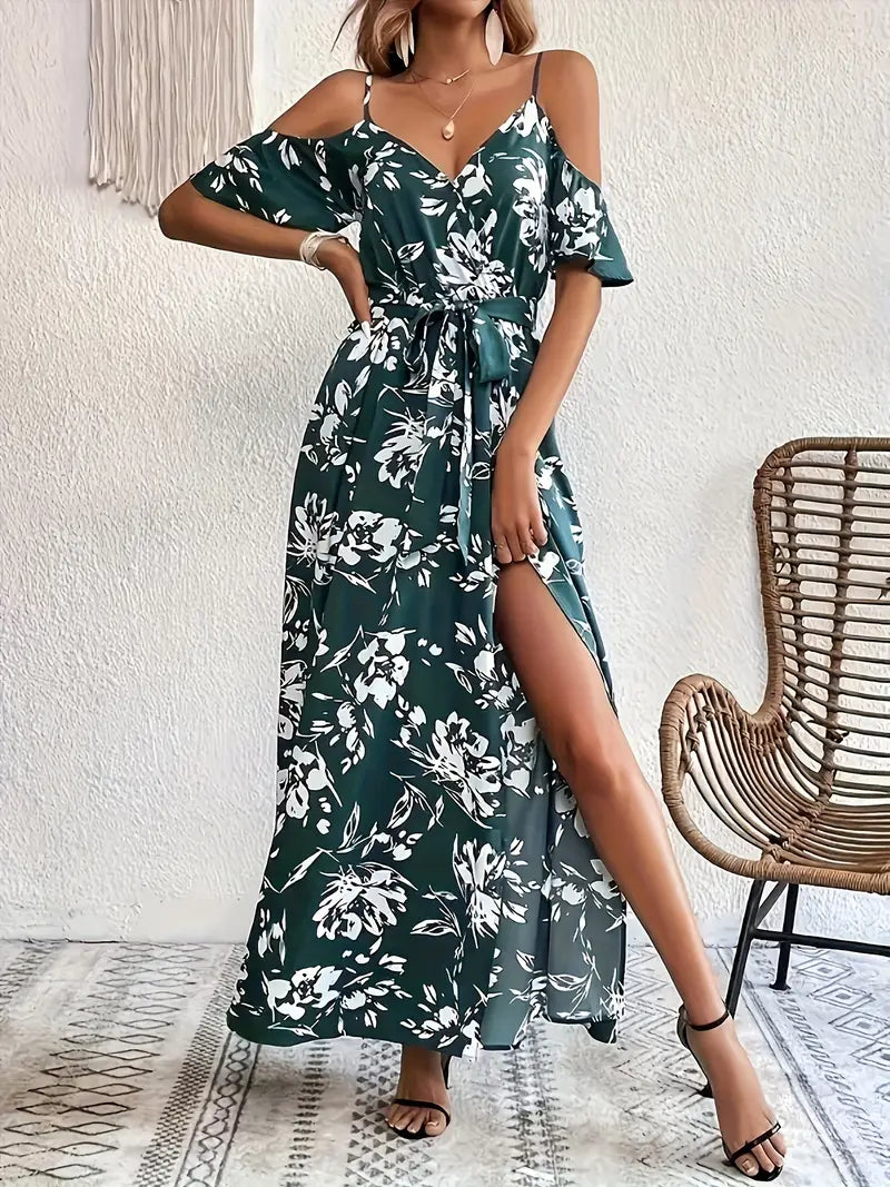 Stilla | Blomstret Maxi Kjole Med Stropper