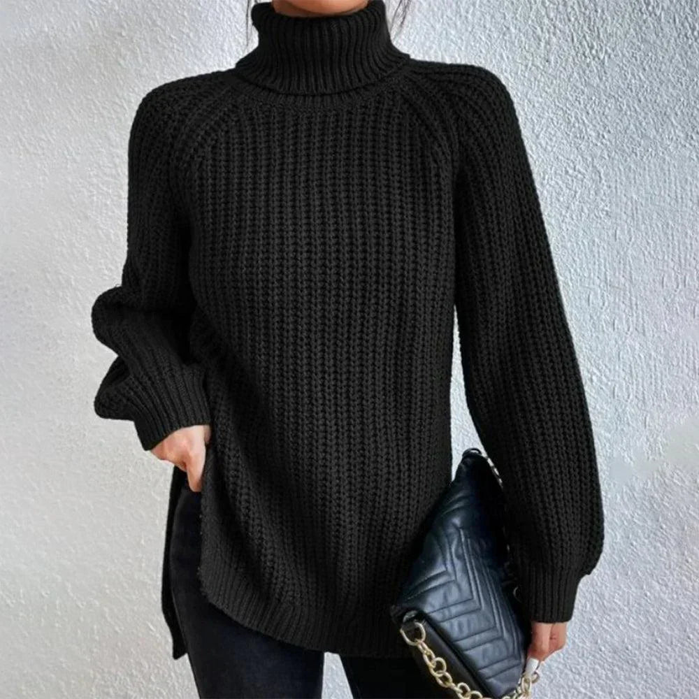 Stilla | Urban Sort Rullekrave Sweater