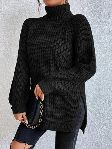 Stilla | Urban Sort Rullekrave Sweater